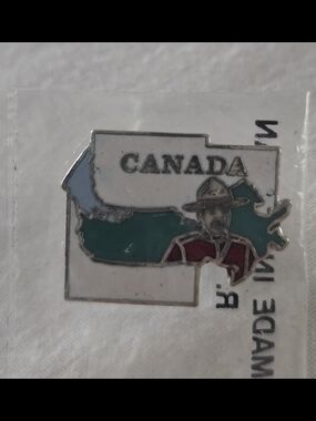 Vintage Canada Mountie Enamel Lapel Pin — MAFCO
